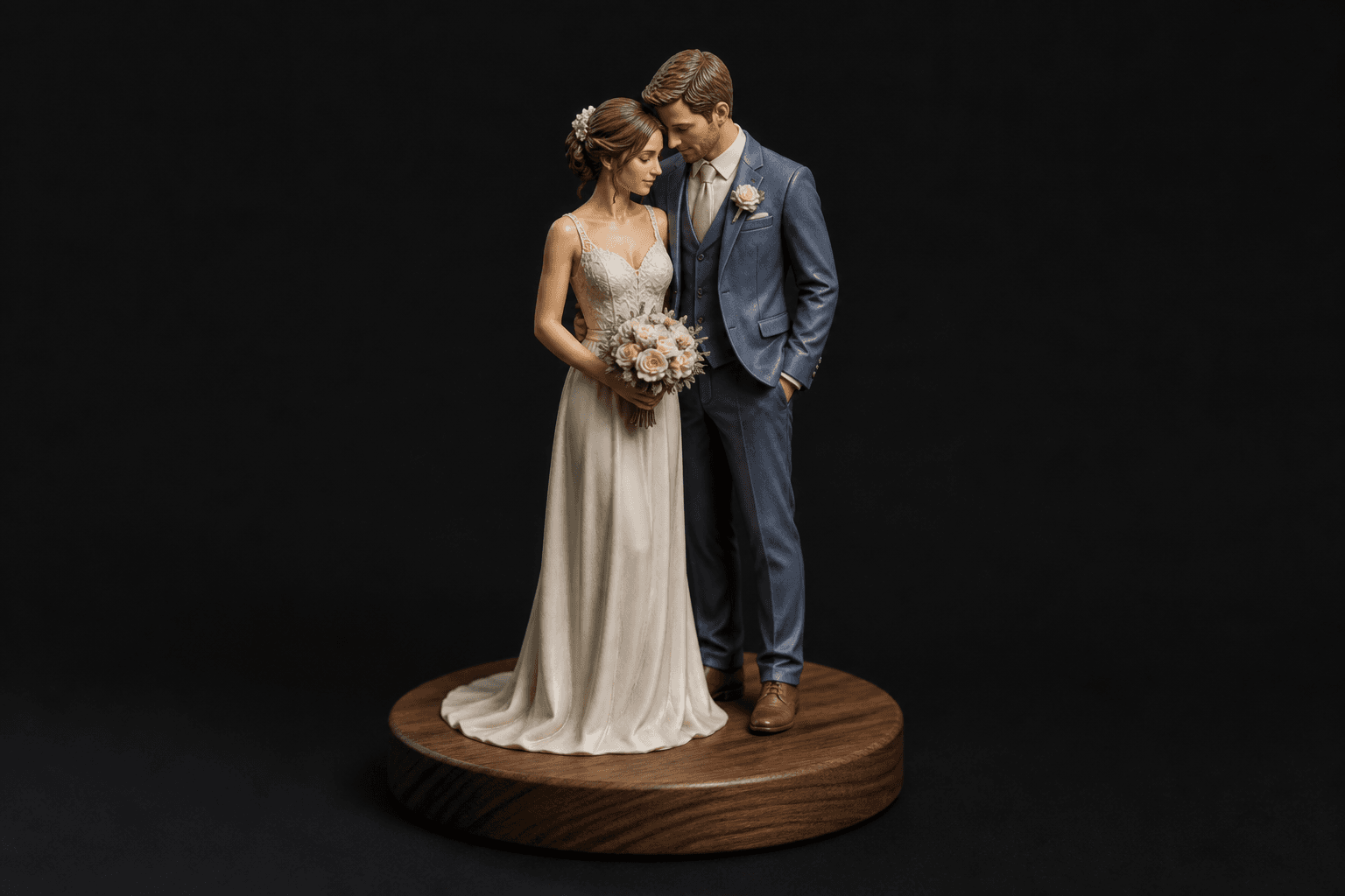 Studio example: finished wedding portrait object